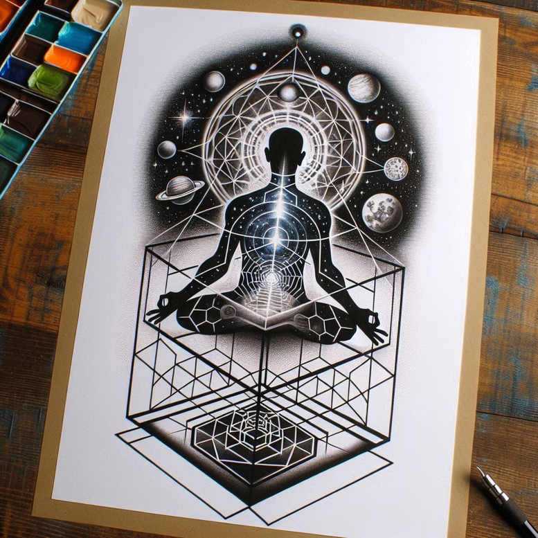 few-strokes – tattoo design ideas free ai generated – realism-true-rendering – for-lower-back – Gallery: other-religions-inkby-ai