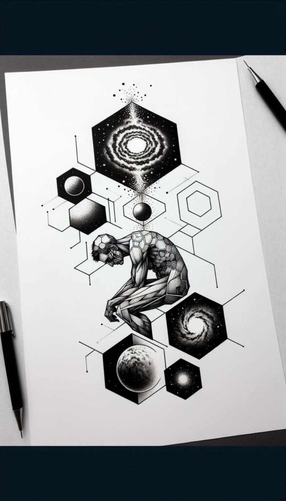 fine-dot – tattoo design ideas free ai generated – neotraditional-artful-color – for-upper-arm – Gallery: other-religions-inkby-ai