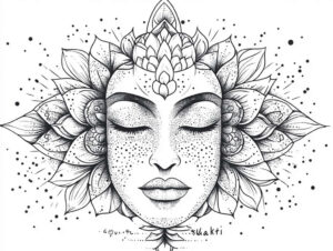 gentle-angle – tattoo design ideas free ai generated – neotraditional-enhanced-shading – for-knee – Gallery: other-religions-inkby-ai