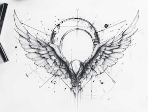 gentle – tattoo design ideas free ai generated – neotraditional-artful-color – for-behind-ear – Gallery: other-religions-inkby-ai