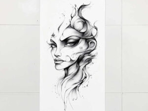 lightweight – tattoo design ideas free ai generated – surrealism-morphic – for-upper-arm – Gallery: other-religions-inkby-ai