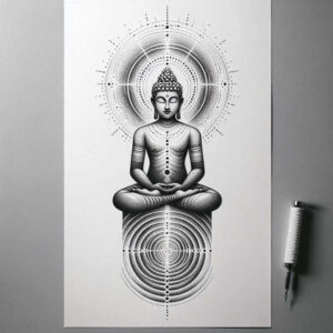 little-tattoo – tattoo design ideas free ai generated – neotraditional-vivid-gradients – for-side – Gallery: other-religions-inkby-ai