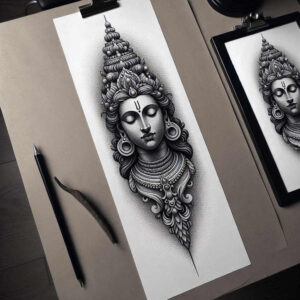 little-tattoo – tattoo design ideas free ai generated – realism-shadow-realism – for-stomach – Gallery: other-religions-inkby-ai