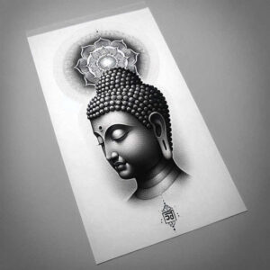 little-tattoo – tattoo design ideas free ai generated – realism-soft-transitions – for-heel – Gallery: other-religions-inkby-ai