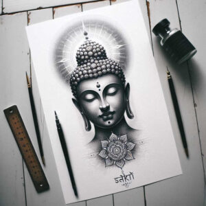 micro-art – tattoo design ideas free ai generated – realism-clean-lines – for-upper-back – Gallery: other-religions-inkby-ai