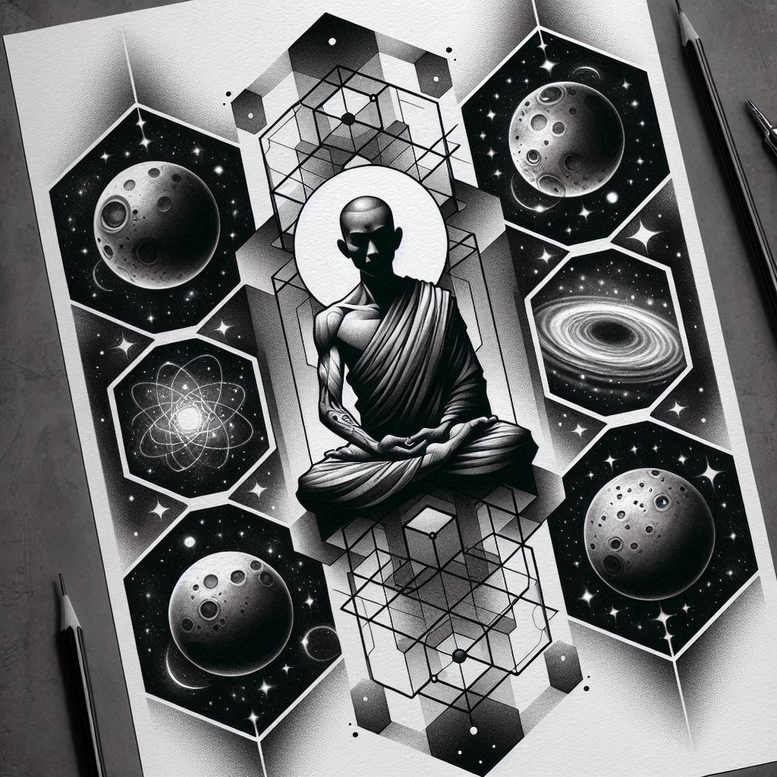 micro-art – tattoo design ideas free ai generated – realism-smooth-gradients – for-neck – Gallery: other-religions-inkby-ai