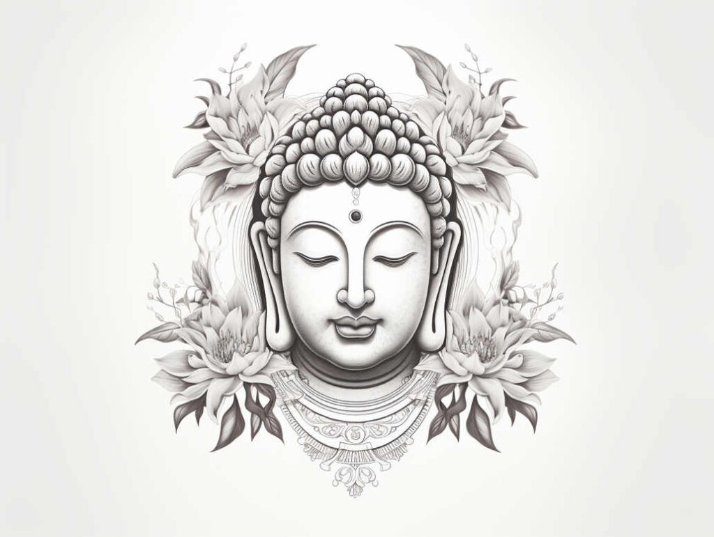 micro-design – tattoo design ideas free ai generated – neotraditional-strong-outlines – for-back-shoulder – Gallery: other-religions-inkby-ai