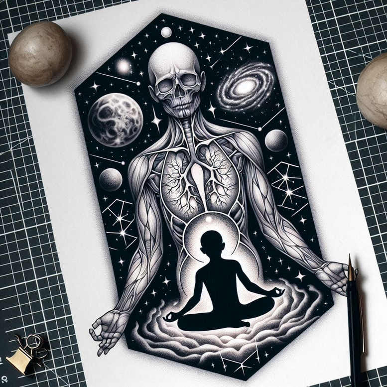 micro-tattoo – tattoo design ideas free ai generated – neotraditional-refined-lines – for-upper-shoulder – Gallery: other-religions-inkby-ai