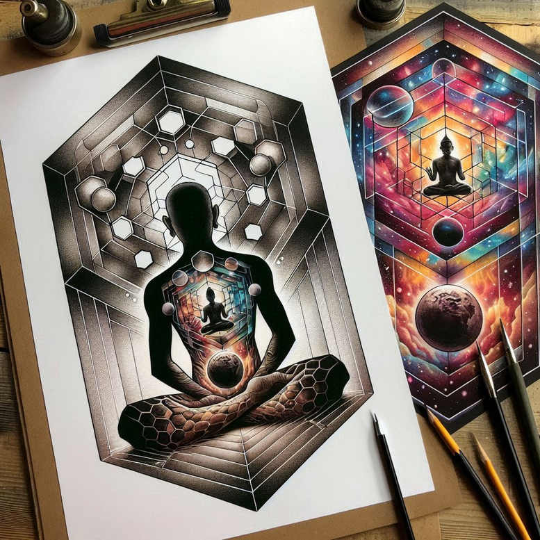 micro-tattoo – tattoo design ideas free ai generated – surrealism-shifting-shapes – for-inner-arm – Gallery: other-religions-inkby-ai