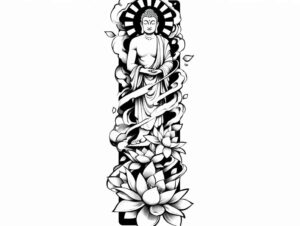 mini-geometry – tattoo design ideas free ai generated – neotraditional-artful-color – for-shoulder-blade – Gallery: other-religions-inkby-ai