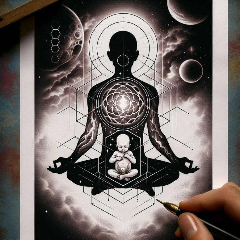 mini-ink – tattoo design ideas free ai generated – surrealism-ethereal-textures – for-biceps – Gallery: other-religions-inkby-ai