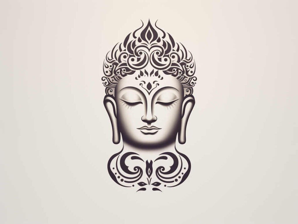 minimal-texture – tattoo design ideas free ai generated – neotraditional-classic-shading – for-upper-chest – Gallery: other-religions-inkby-ai