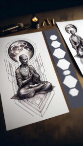 modest – tattoo design ideas free ai generated – realism-true-skin – for-palm – Gallery: other-religions-inkby-ai