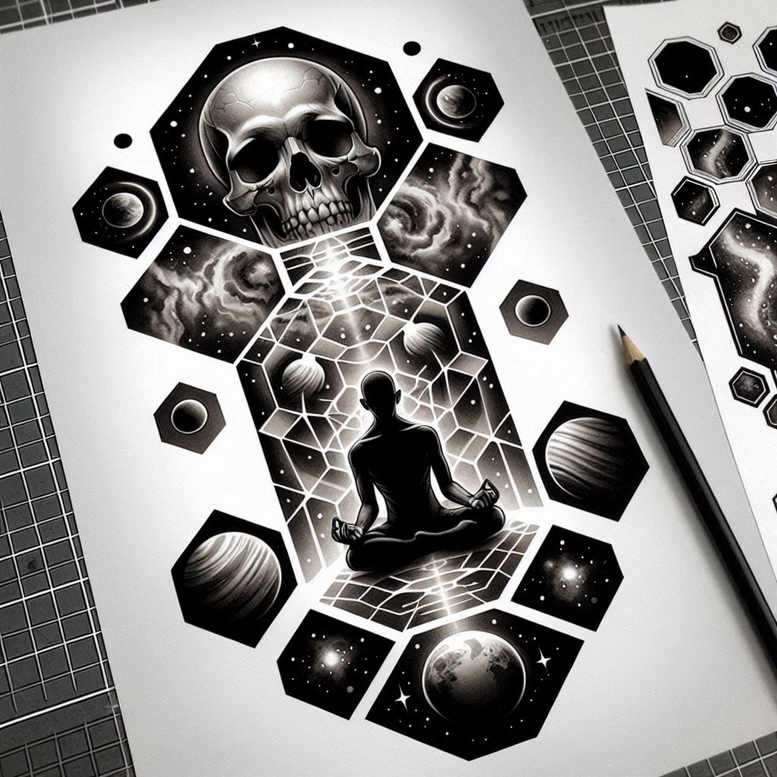 no-background – tattoo design ideas free ai generated – realism-surface-complexity – for-forearm – Gallery: other-religions-inkby-ai