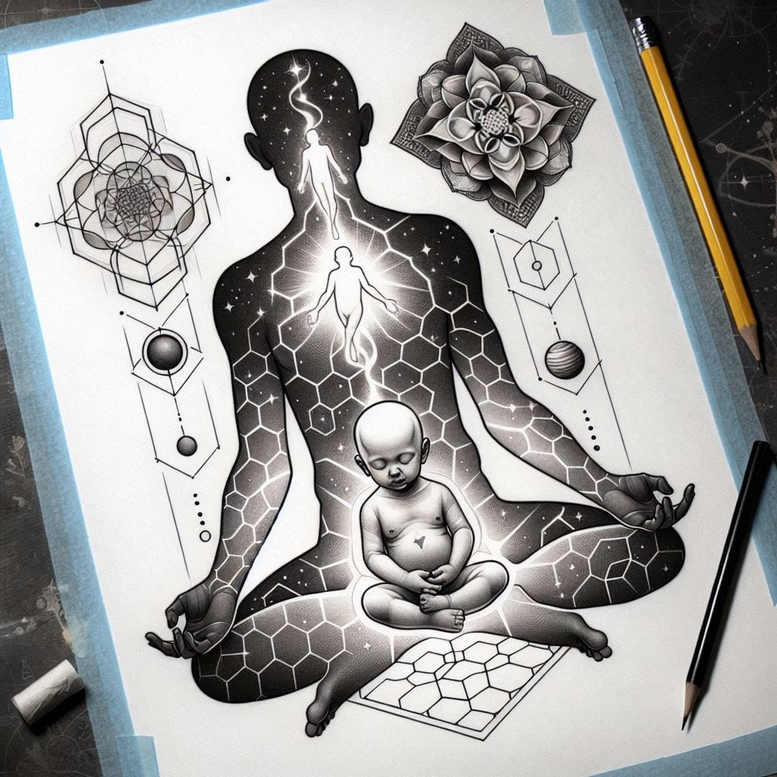 no-background – tattoo design ideas free ai generated – surrealism-illusionary – for-scapula – Gallery: other-religions-inkby-ai