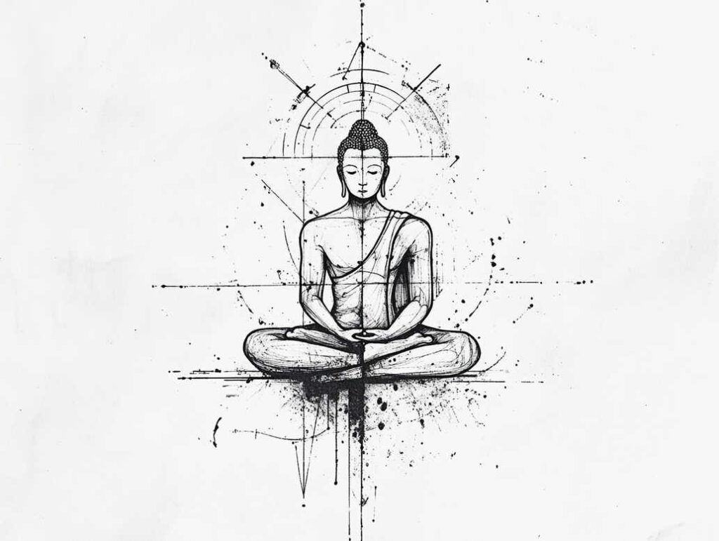 no-fill – tattoo design ideas free ai generated – neotraditional-bold-texture – for-lower-chest – Gallery: other-religions-inkby-ai
