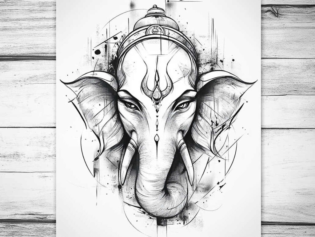 no-fill – tattoo design ideas free ai generated – neotraditional-layered-fill – for-knee – Gallery: other-religions-inkby-ai