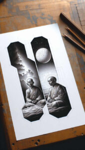 nonintrusive – tattoo design ideas free ai generated – neotraditional-modern-classic – for-lower-arm – Gallery: other-religions-inkby-ai