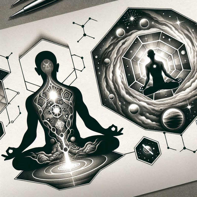 open-space – tattoo design ideas free ai generated – neotraditional-soft-blending – for-nape – Gallery: other-religions-inkby-ai