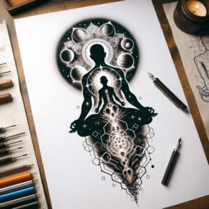 petite – tattoo design ideas free ai generated – realism-shadow-realism – for-side-torso – Gallery: other-religions-inkby-ai