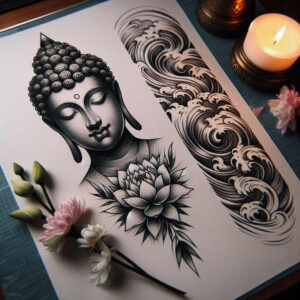 pinprick – tattoo design ideas free ai generated – surrealism-whimsical – for-side – Gallery: other-religions-inkby-ai