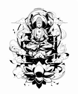 plain – tattoo design ideas free ai generated – surrealism-translucent-layers – for-outer-arm – Gallery: other-religions-inkby-ai