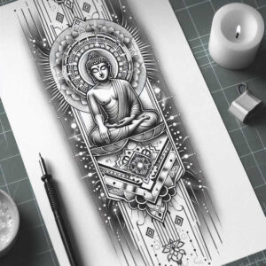 plain-tattoo – tattoo design ideas free ai generated – neotraditional-artful-color – for-palm – Gallery: other-religions-inkby-ai