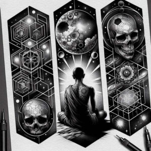 plain-tattoo – tattoo design ideas free ai generated – neotraditional-bold-highlights – for-full-back – Gallery: other-religions-inkby-ai