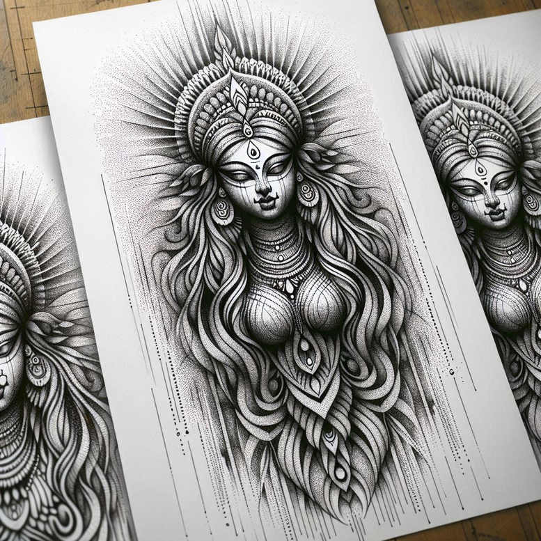 point-minimal – tattoo design ideas free ai generated – realism-realistic-perspective – for-inner-arm – Gallery: other-religions-inkby-ai