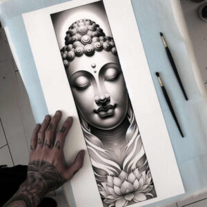 point-minimal – tattoo design ideas free ai generated – realism-volume-effect – for-heel – Gallery: other-religions-inkby-ai