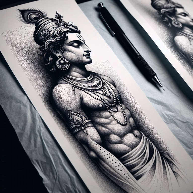 precise – tattoo design ideas free ai generated – surrealism-esoteric-symbolism – for-triceps – Gallery: other-religions-inkby-ai