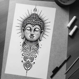 punctual – tattoo design ideas free ai generated – neotraditional-rich-shading – for-toe – Gallery: other-religions-inkby-ai