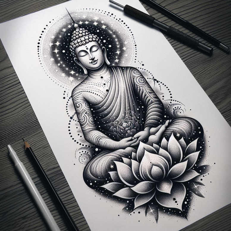 pure-motif – tattoo design ideas free ai generated – realism-realistic-gleam – for-ribs – Gallery: other-religions-inkby-ai