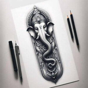 pure-shape – tattoo design ideas free ai generated – realism-realistic-wrinkles – for-upper-back – Gallery: other-religions-inkby-ai