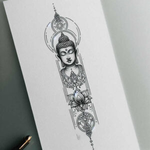 quiet-art – tattoo design ideas free ai generated – realism-soft-contrast – for-elbow – Gallery: other-religions-inkby-ai