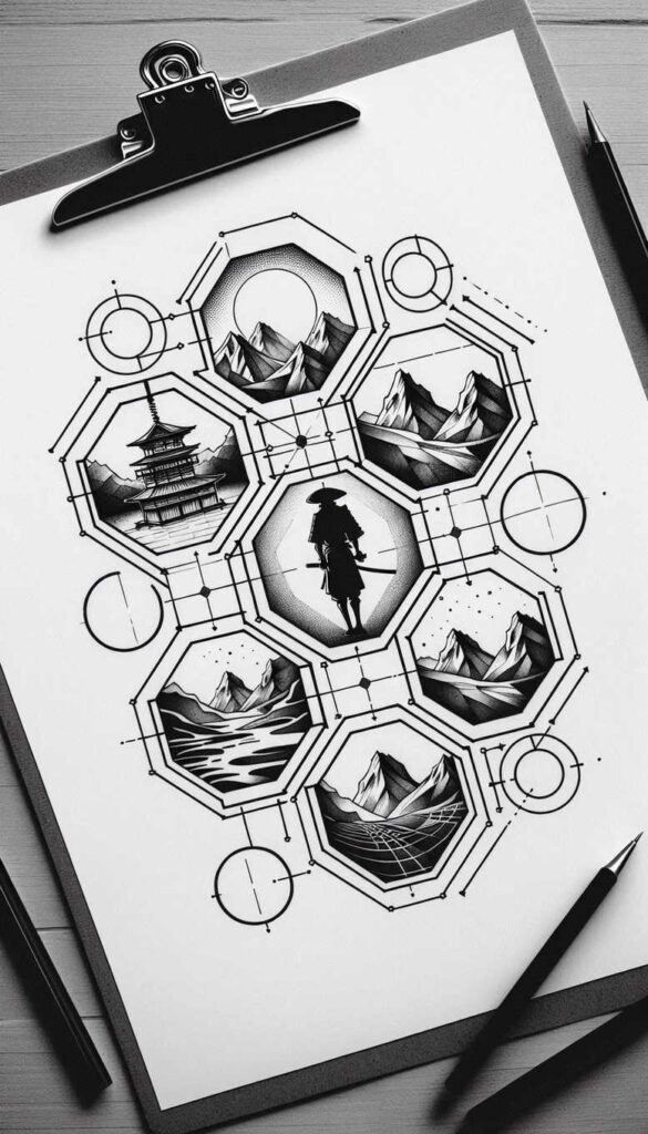 refined – tattoo design ideas free ai generated – surrealism-altered-reality – for-forearm – Gallery: other-religions-inkby-ai