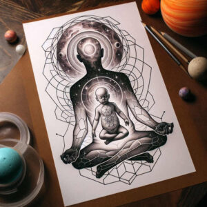 simple-dot – tattoo design ideas free ai generated – realism-natural-contours – for-lower-back – Gallery: other-religions-inkby-ai