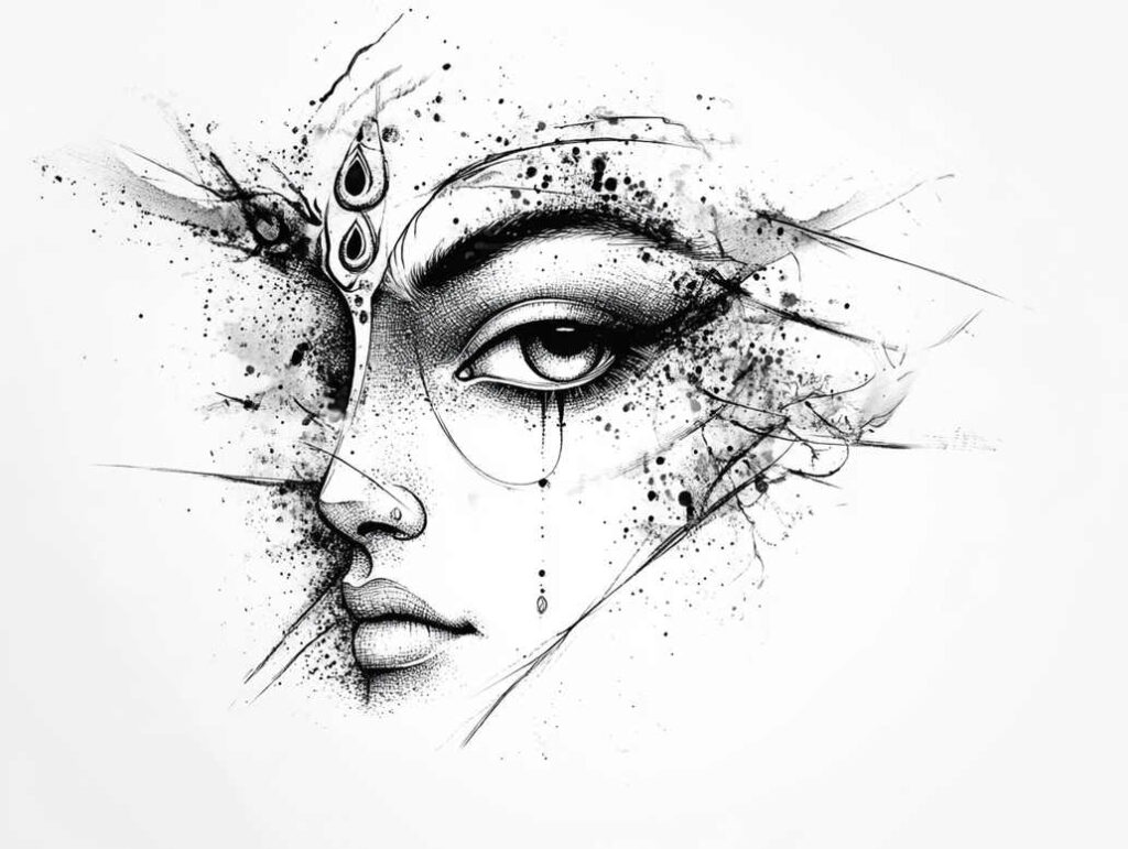 simple-icon – tattoo design ideas free ai generated – neotraditional-soft-shadows – for-behind-ear – Gallery: other-religions-inkby-ai
