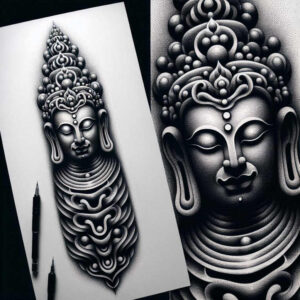 single-dot – tattoo design ideas free ai generated – neotraditional-clean-fill – for-hand – Gallery: other-religions-inkby-ai