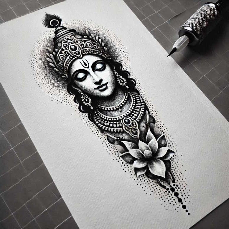 single-dot – tattoo design ideas free ai generated – neotraditional-precise-lines – for-collarbone – Gallery: other-religions-inkby-ai