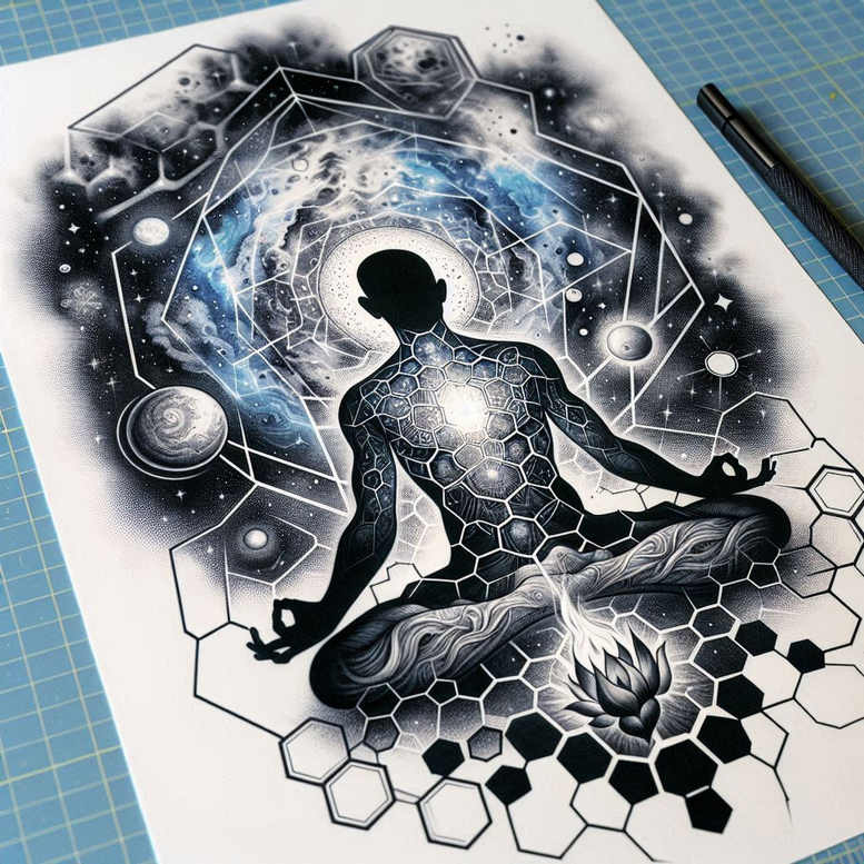 slender – tattoo design ideas free ai generated – neotraditional-rich-shading – for-toe – Gallery: other-religions-inkby-ai