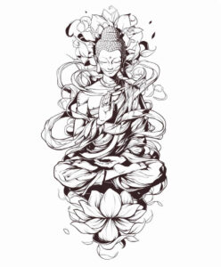 small-detail – tattoo design ideas free ai generated – neotraditional-detailed-textures – for-shoulder – Gallery: other-religions-inkby-ai