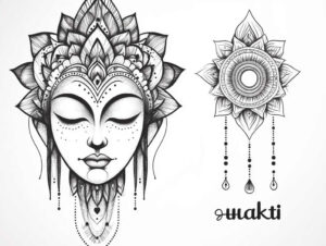 soft-touch – tattoo design ideas free ai generated – neotraditional-crisp-lines – for-upper-thigh – Gallery: other-religions-inkby-ai