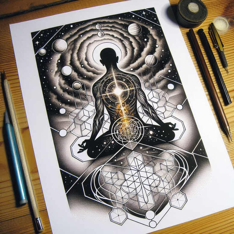 other-religions tattoo design ideas Realism reflection effect holy signs for lower arm