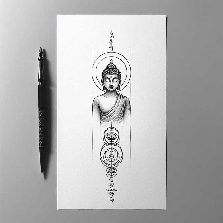 other-religions tattoo design ideas vivid gradients mystical motifs for behind ear
