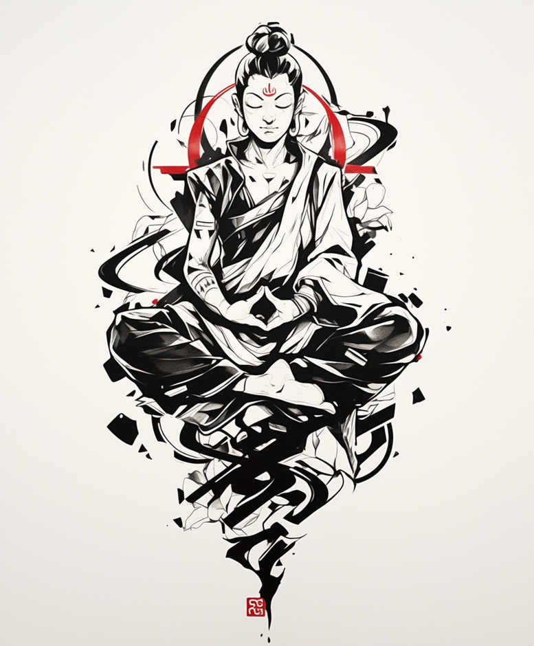 other-religions tattoo design ideas enhanced shading prayers shows strength
