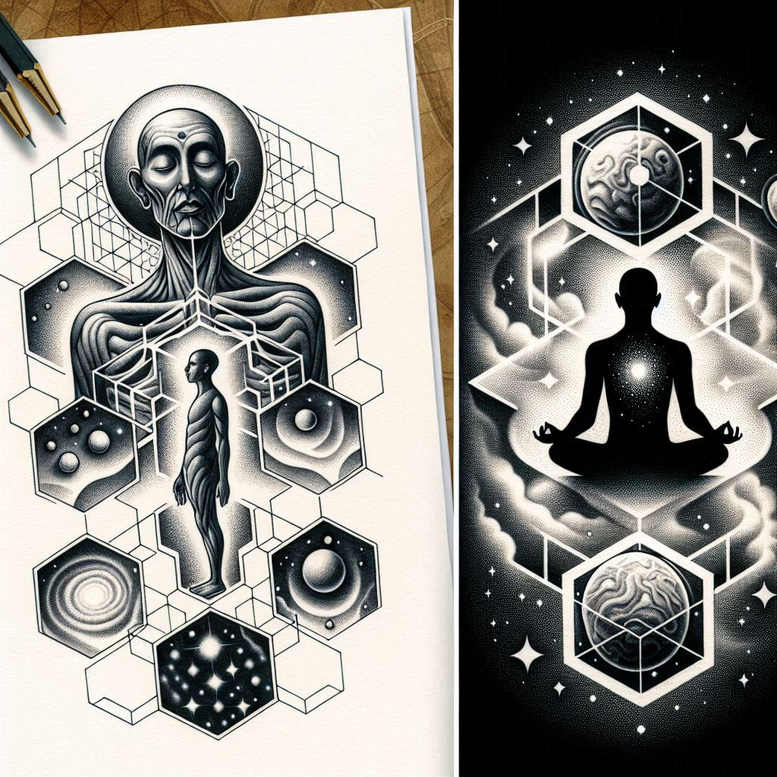 other-religions tattoo design ideas saturated hues spiritual motifs meaning determination