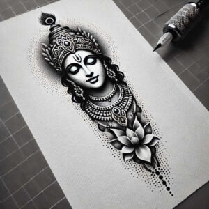 other-religions tattoo design ideas Realism realistic perspective spiritual symbols for lower leg