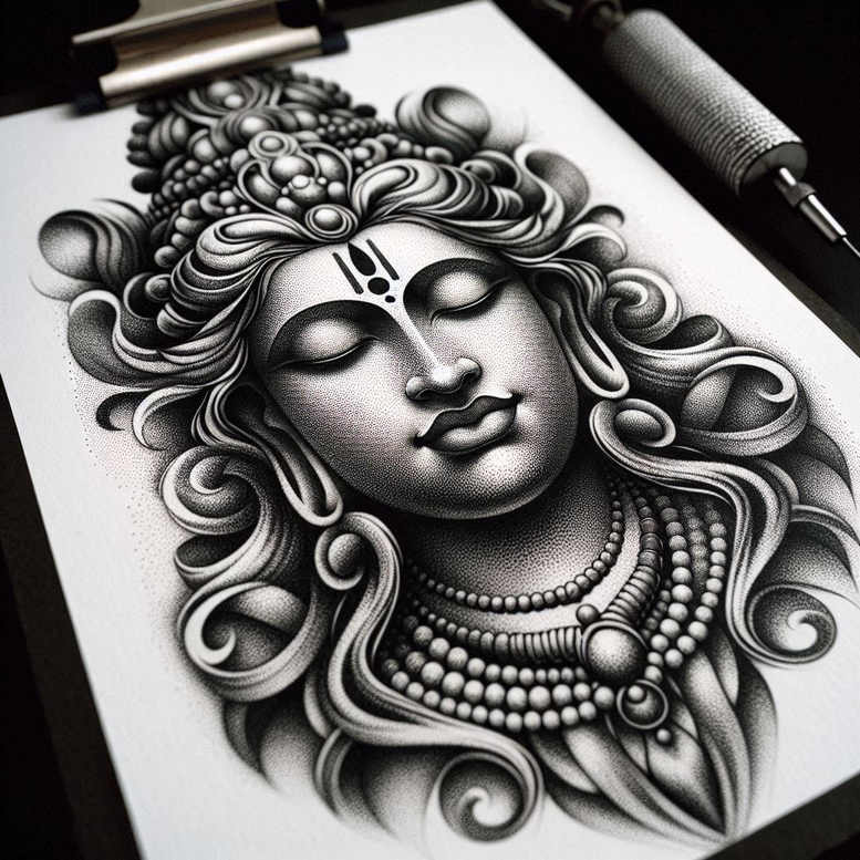 other-religions tattoo design ideas Surrealism translucent layers spirituality for full back