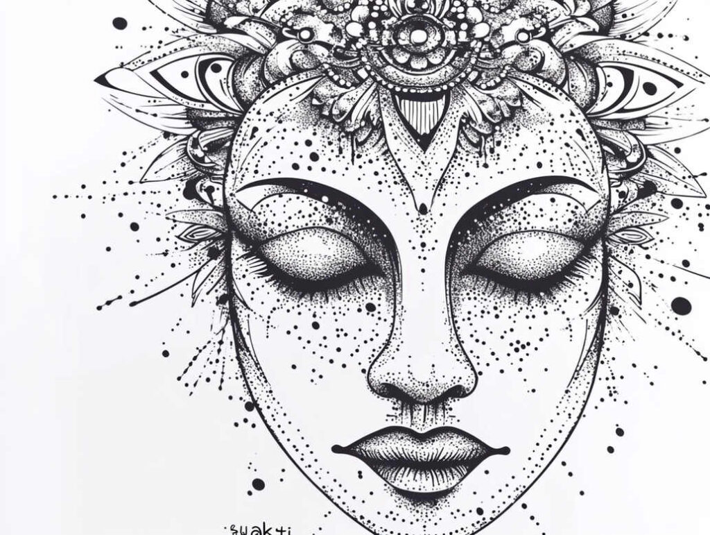 other-religions tattoo design ideas Surrealism shimmering forms traditions stands for determination